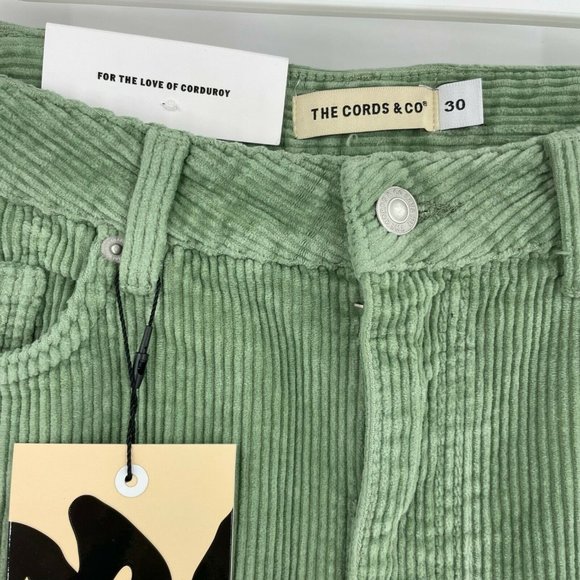 Anthropologie womens Elin the cords straight fit Green Cropped Leg pants - Picture 5 of 11